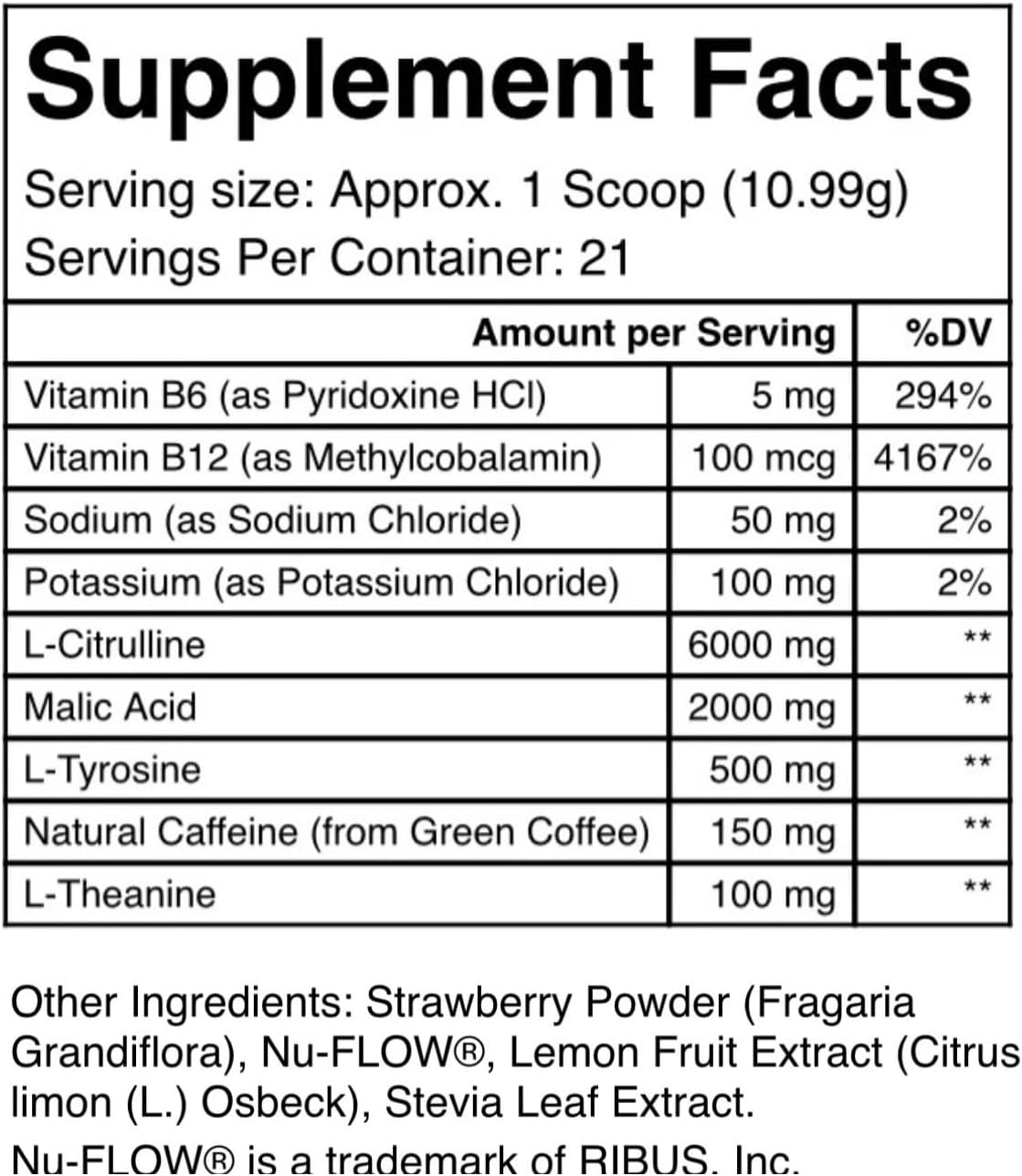 Eabha Organics Alla Luna Pre-Workout - Strawberry Lemonade Flavor - Boost Energy, Focus, and Stamina - Enhance Blood Flow for Improved Workouts - 21-Day Supply - Single Scoop Dosage