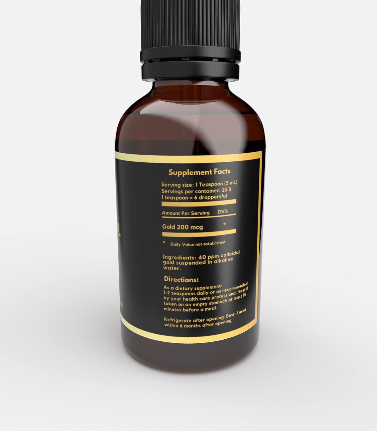 Earth Clinic ® Colloidal Gold - 4 oz Dropper Bottle, 40 PPM Double Potency - Promotes Brain Health and Cognitive Function with Pure Gold Nanoparticles
