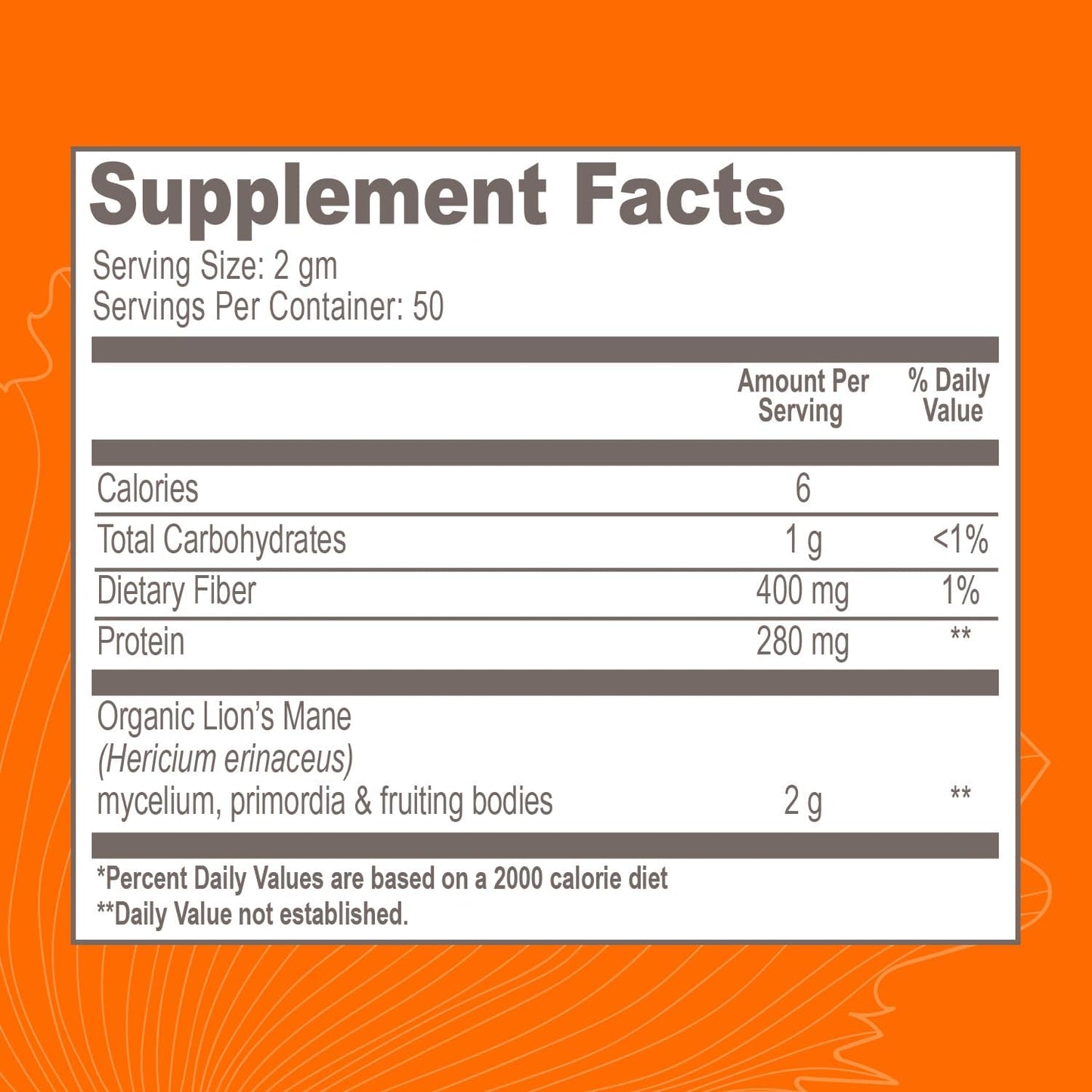 Earthi Ultimate Organic Lion's Mane Mushroom Powder for Cognitive Function, Mood, Immune Support - 100g