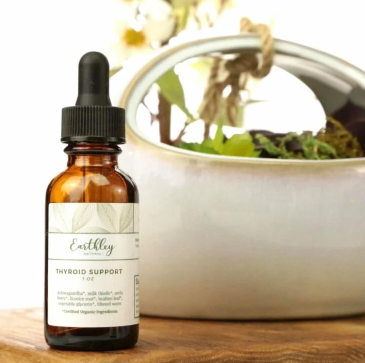 Earthley Wellness Thyroid Support - Natural Energy Boost and Brain Health - 4oz