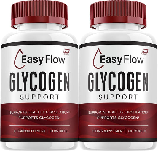 Easy Flow Advanced Supplement - Natural Formula for Healthy Energy Levels - Easy Flow Maximum Strength Capsules (2 Pack, 120 Capsules)