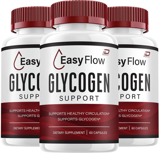 Easy Flow Capsules - Natural Energy Support Supplement for Healthy Levels (3 Pack, 180 Capsules)