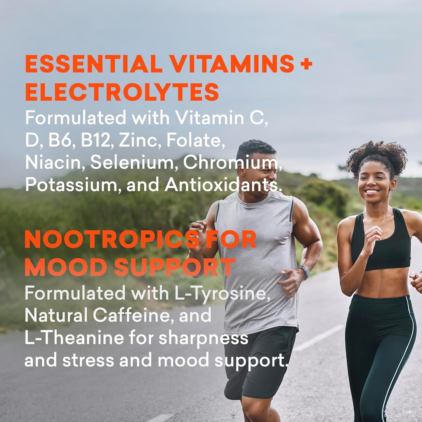 EBOOST Super Fuel Energy Drink Powder - Orange Mango Flavor, 7 Packets - Pre-Workout Mix with Natural Energy Boosters for Men and Women