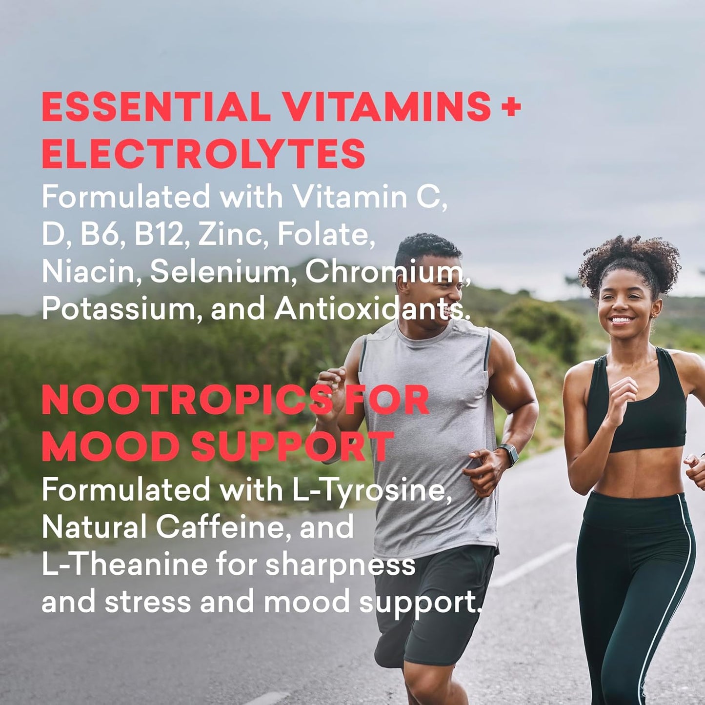 EBOOST Super Fuel Strawberry Lemonade Energy Drink Powder - 7 Packets - Preworkout Mix with Natural Energy, Vitamins, L-Tyrosine, L-Theanine - Ideal for Women & Men on the Go