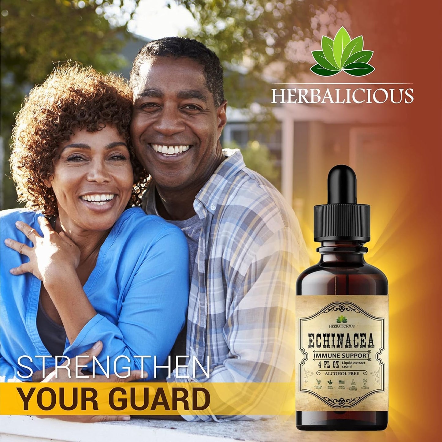 Echinacea Supplement Liquid Drops for Immune Support - Herbal Antioxidant Formula - Vegan Tincture, Non-GMO, Gluten-Free 4oz