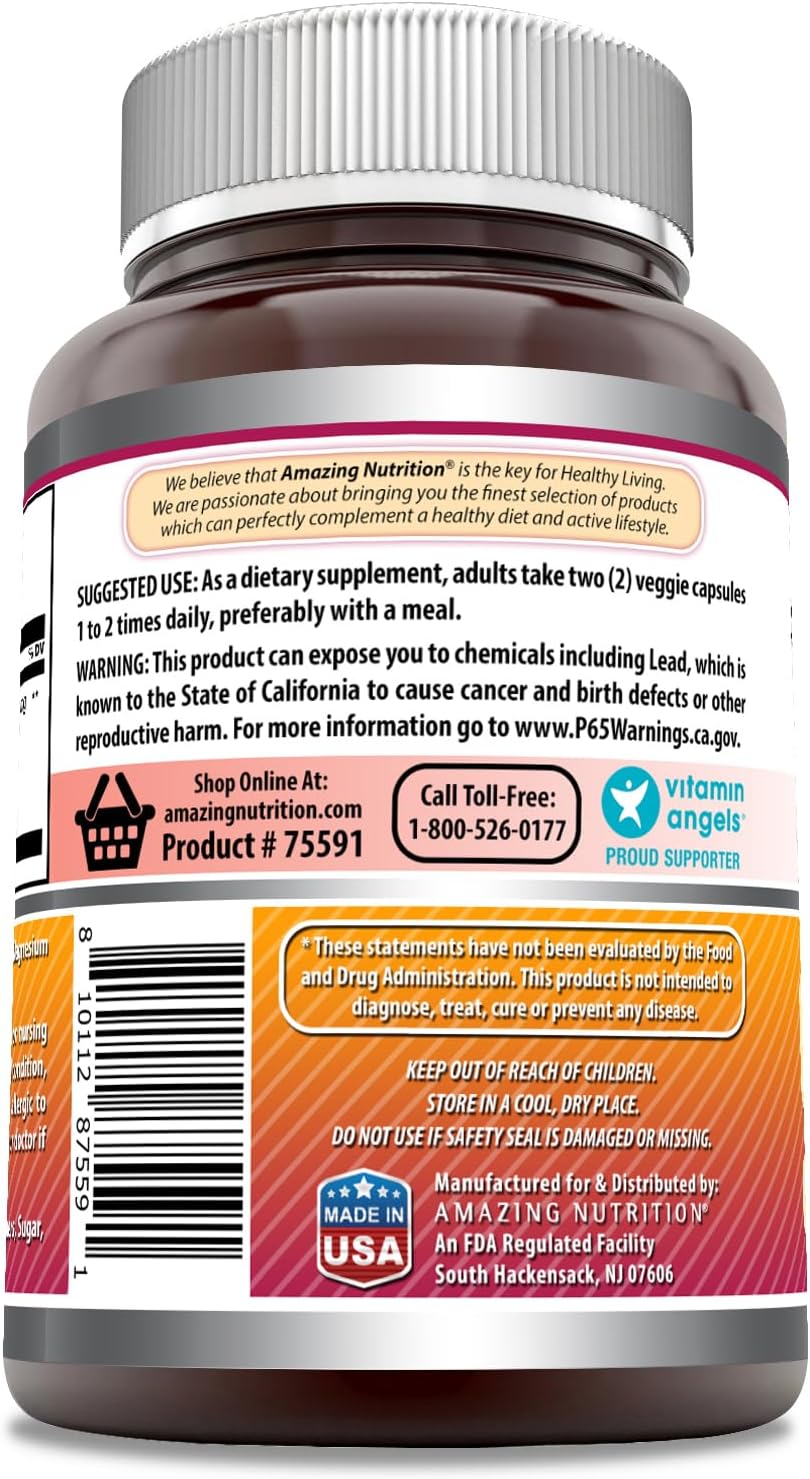 Echinacea with Goldenseal Supplement - 1400 Mg Per Serving - 360 Veggie Capsules - Non-GMO - Gluten Free - Made in USA - by Amazing Nutrition Amazing Formulas
