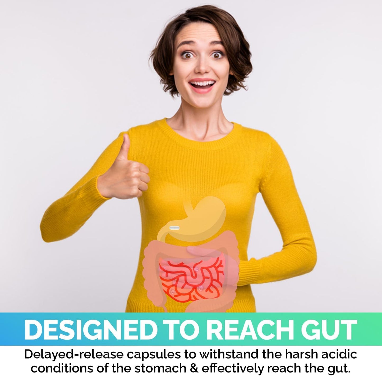 EchoHeals CEUTICALS Acidophilus Probiotic - 30 Billion CFUs for Digestive & Immune Health - 60 Capsules