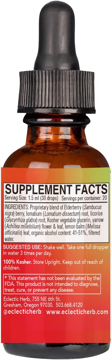 Eclectic Institute Non-GMO Lung & Immune Support Extract - Gluten Free | 2 fl oz