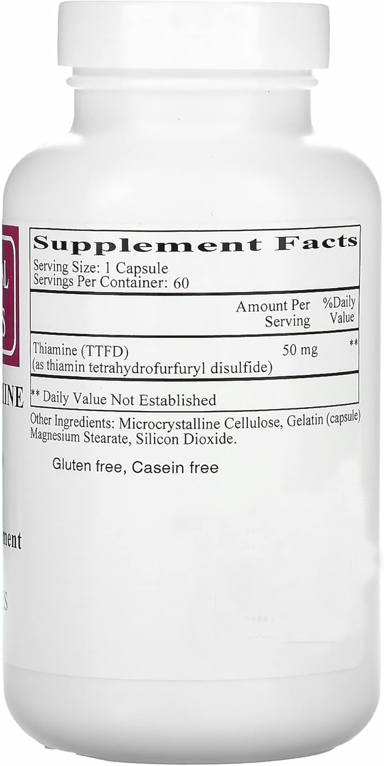 Ecological Formulas All Thiamine Vitamin B1 50 mg - 120 Capsules Total