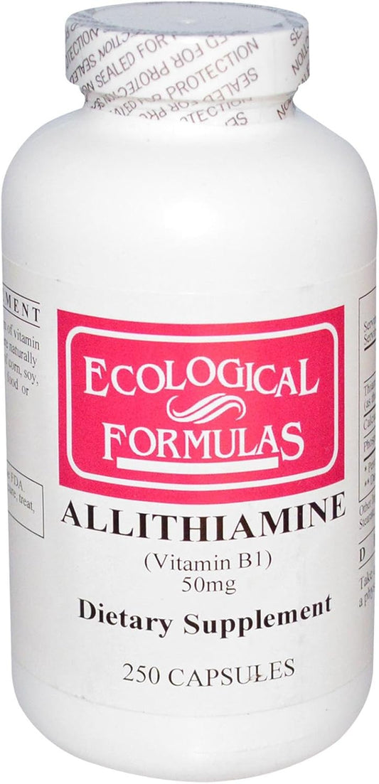 Ecological Formulas Allithiamine Vitamin B1 Capsules - 50mg, 250 Count Bottle
