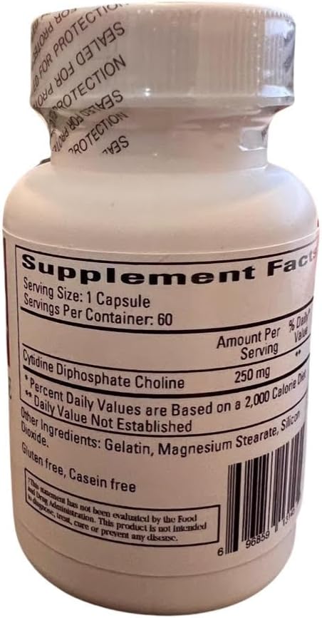 Ecological Formulas Cytidine Choline Capsules 250mg - 60 Count - Health and Beauty Supplement