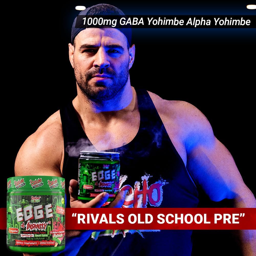 Edge of Insanity: The Ultimate High-Stim Preworkout Powder for Intense Pumps, Strength, and Energy