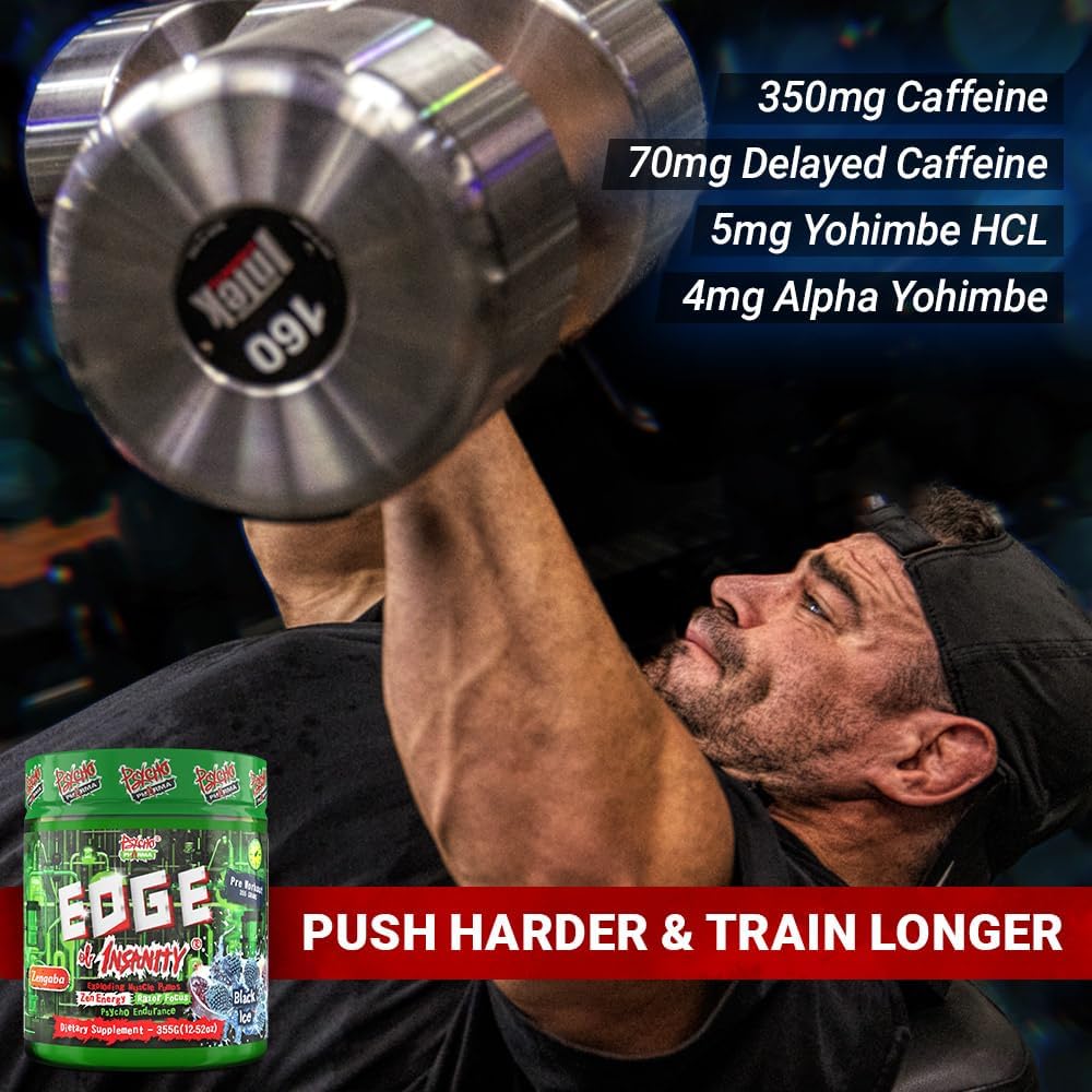Edge of Insanity: The Ultimate High-Stim Preworkout Powder for Intense Pumps, Strength, and Energy