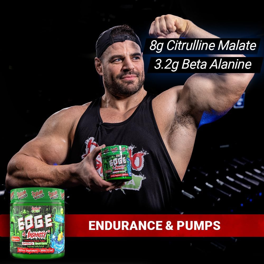 Edge of Insanity: The Ultimate High-Stim Preworkout Powder for Intense Pumps, Strength, and Energy