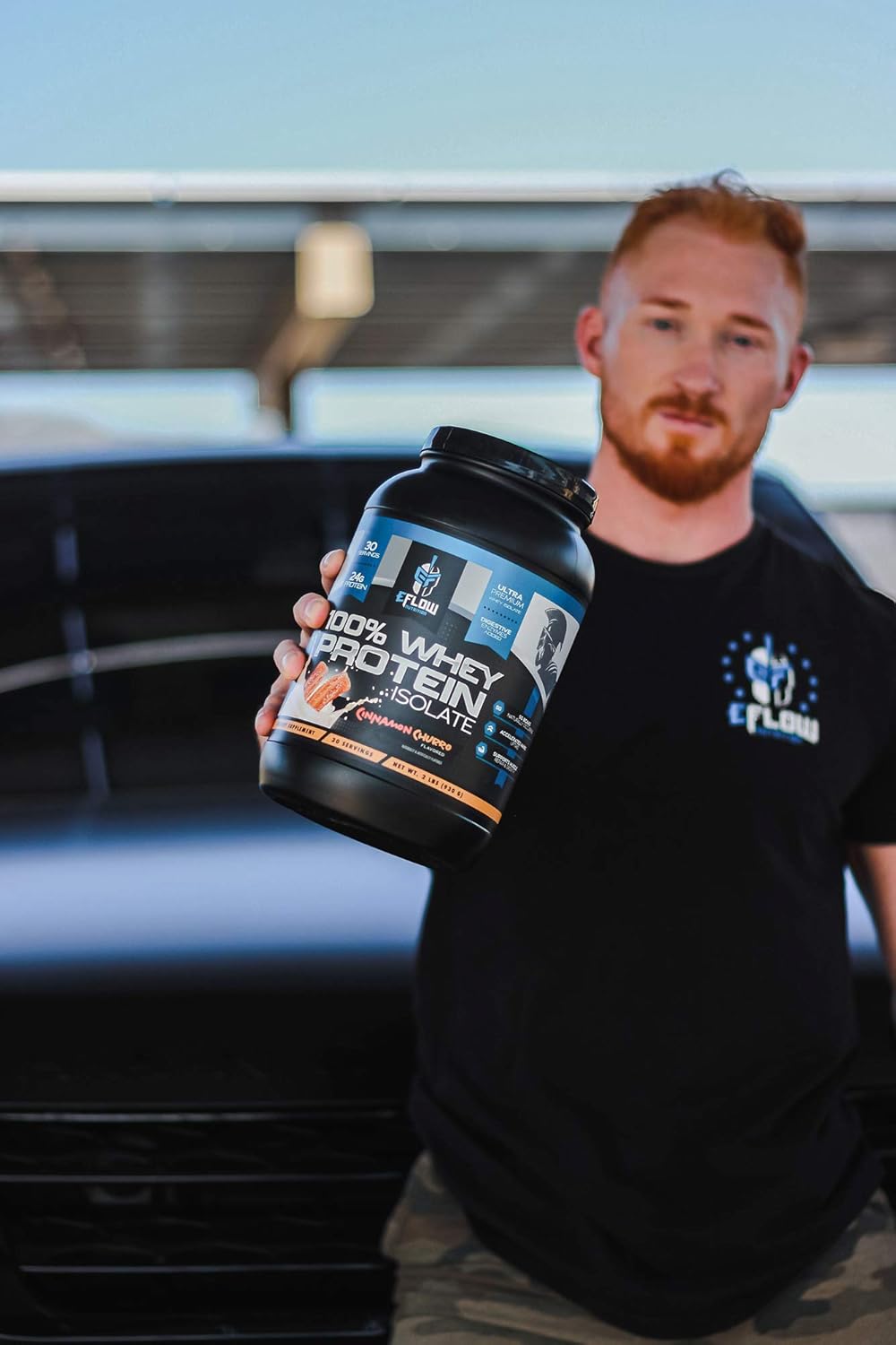 eFlow Nutrition Whey Protein Isolate with Digestive Enzymes - Lactose-Free, Low Carb, Fast Digesting for Muscle Recovery - Cookies & Cream (26 Servings)