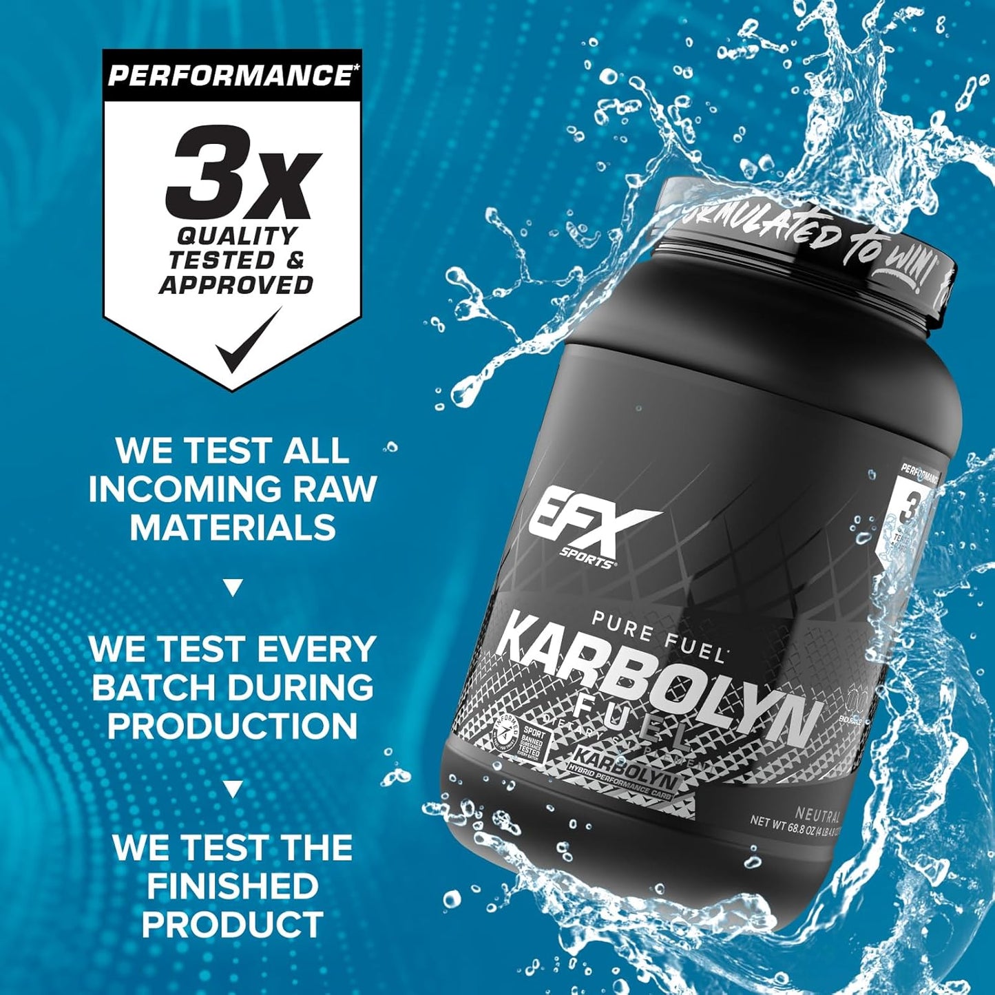 EFX Sports Karbolyn Fuel Carbohydrate Powder - Fast Absorbing, Sustained Energy, Quick Recovery - 39 Servings, Neutral Flavor - BoostGo Australia