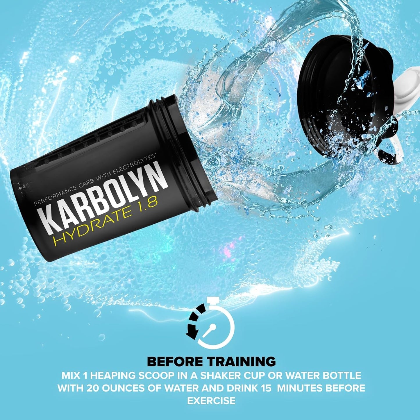 EFX Sports Karbolyn Hydrate Blue Frost - Carbohydrate Powder with Electrolytes for Fuel & Hydration - Stimulant Free Sports Drink Mix, Sugar Free - 66 Servings - BoostGo Australia