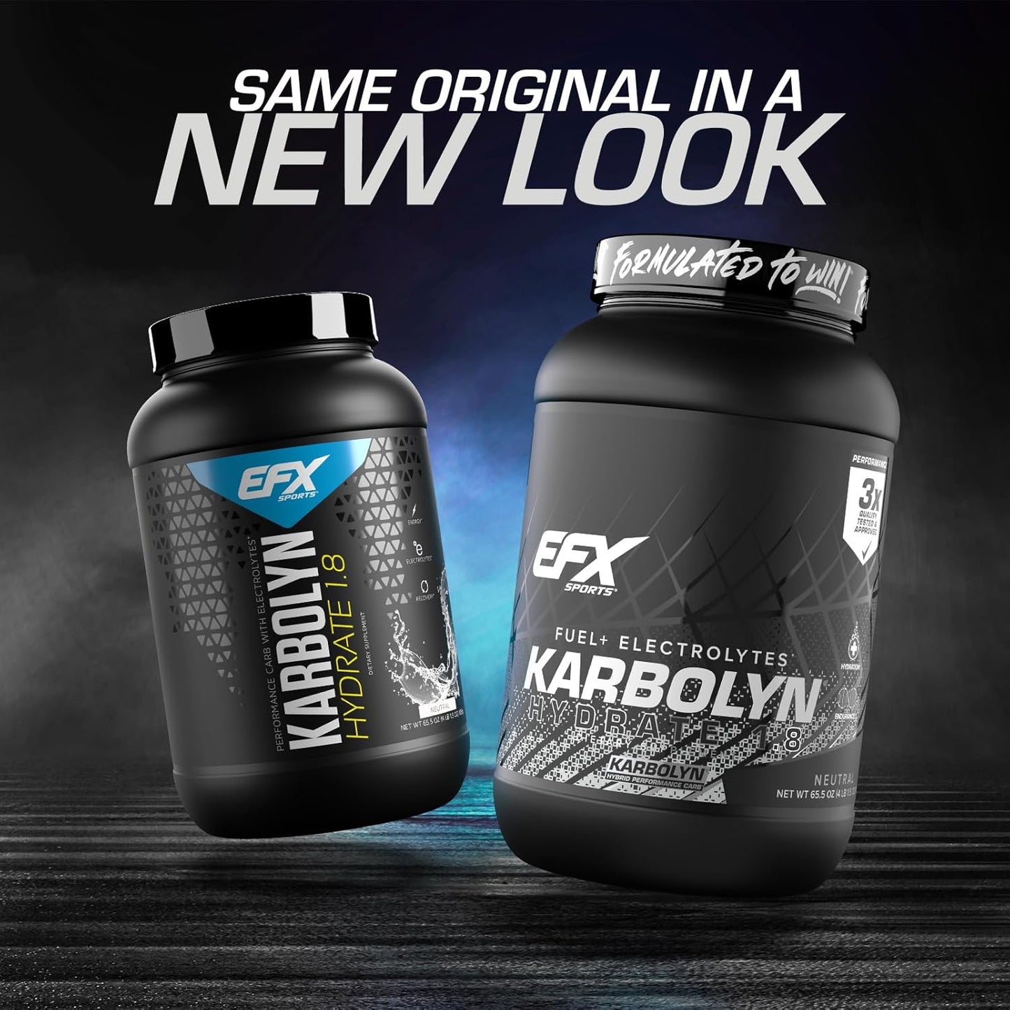 EFX Sports Karbolyn Hydrate: Electrolyte-Enhanced Carbohydrate Powder for Fuel and Hydration, Sugar-Free Sports Drink Mix, 66 Servings