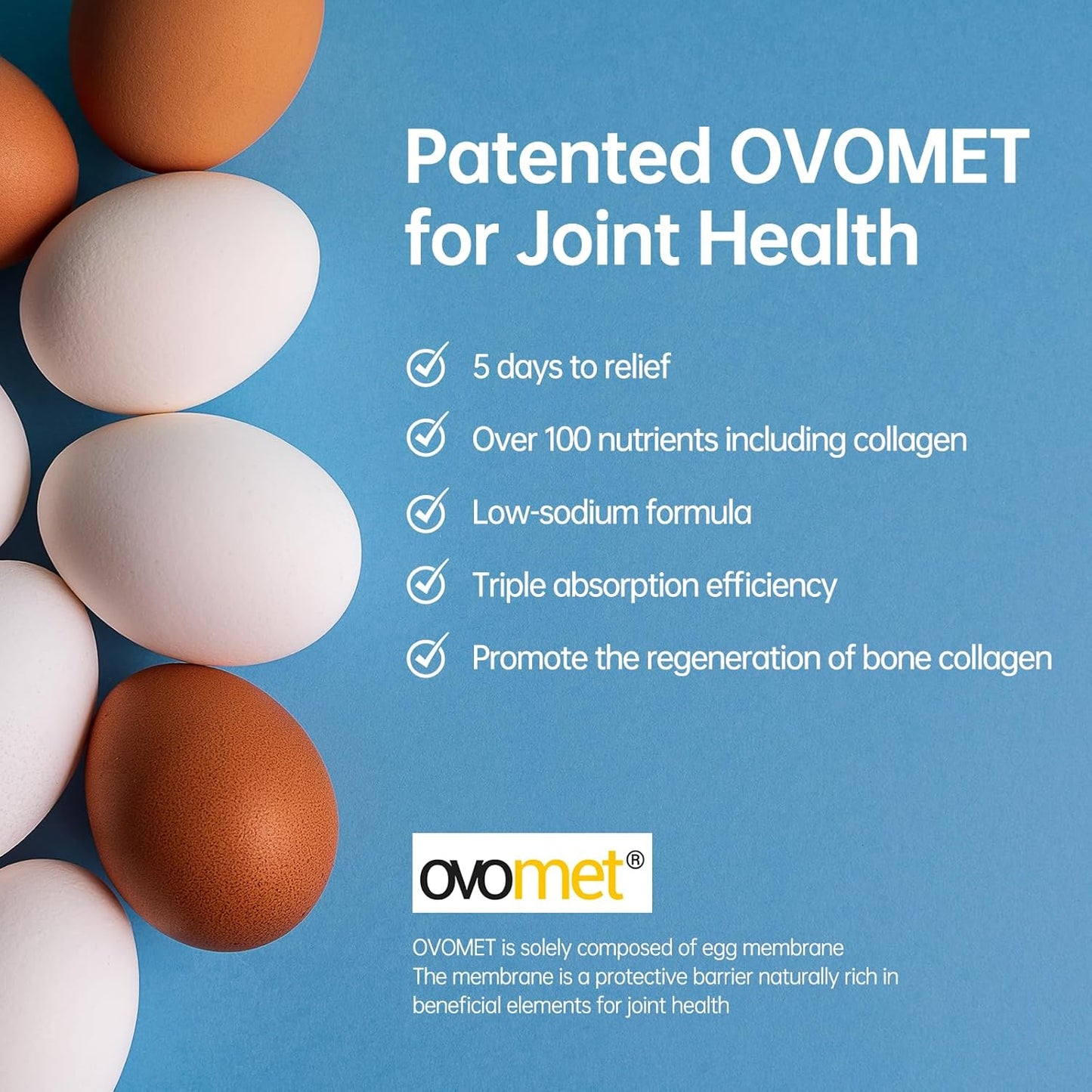 Eggshell Membrane Joint Support Supplement - Reduced Gout Risk, High Absorption, Fast Relief - Glucosamine Chondroitin Sulfate with MSM - 120 ct