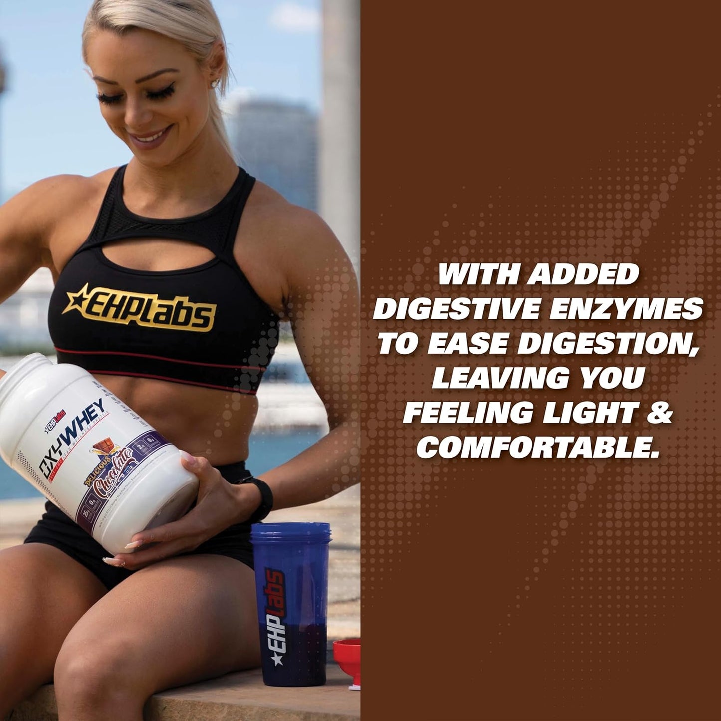 EHP Labs OxyWhey Whey Protein Powder - Chocolate Caramel Flavor, 25g Whey Isolate, Sugar-Free Meal Replacement Shake - 25 Servings