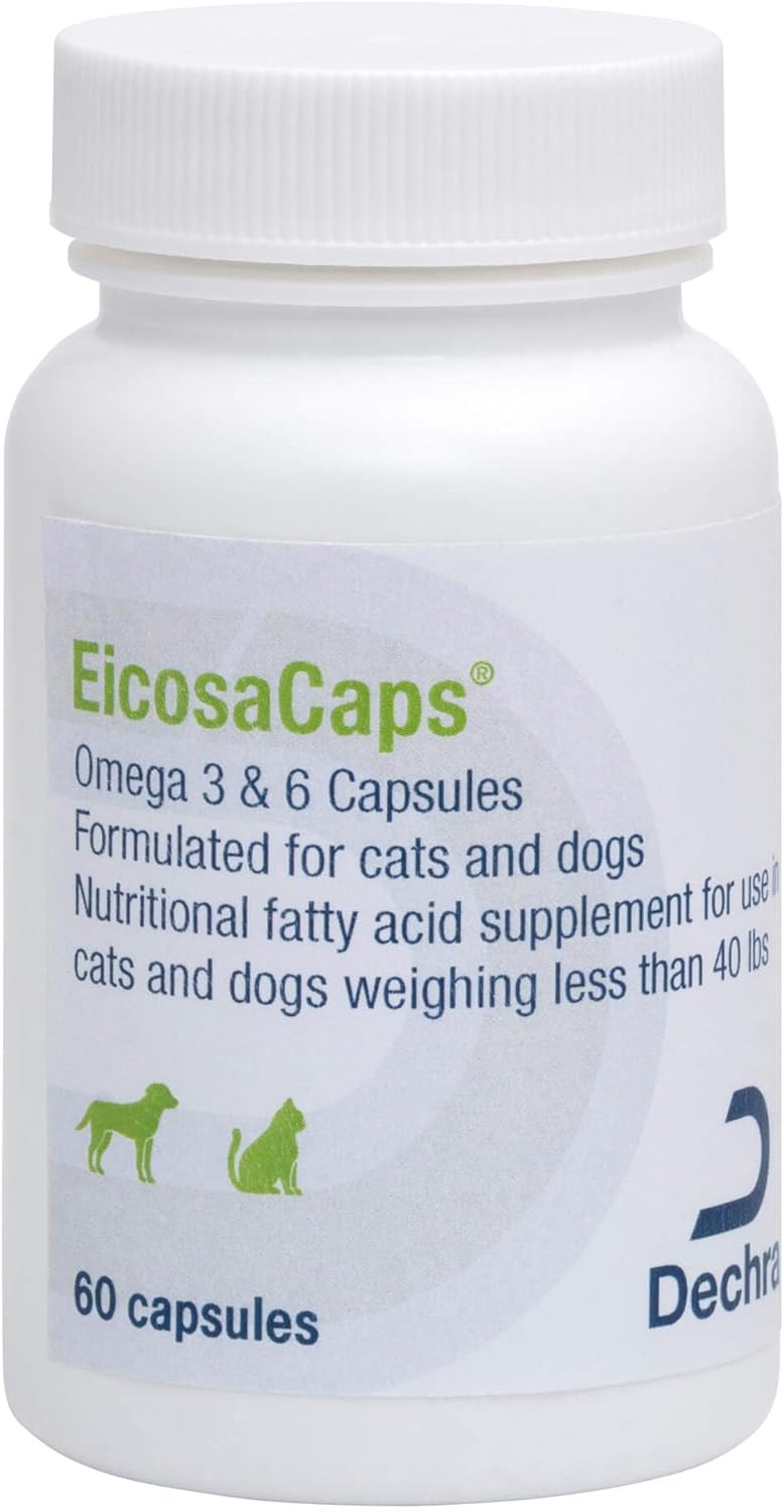 EicosaCaps® Omega 3 & 6 Capsules for Dogs and Cats - 120 Count Bottle