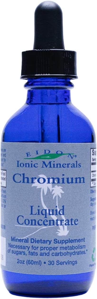 Eidon Ionic Minerals Liquid Chromium Concentrate - Natural Chromium Supplement Drops for Energy Support - 2 oz