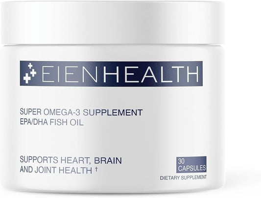 Eien Health Omega-3 Fish Oil Supplement for Brain and Heart Health - 30 Capsules