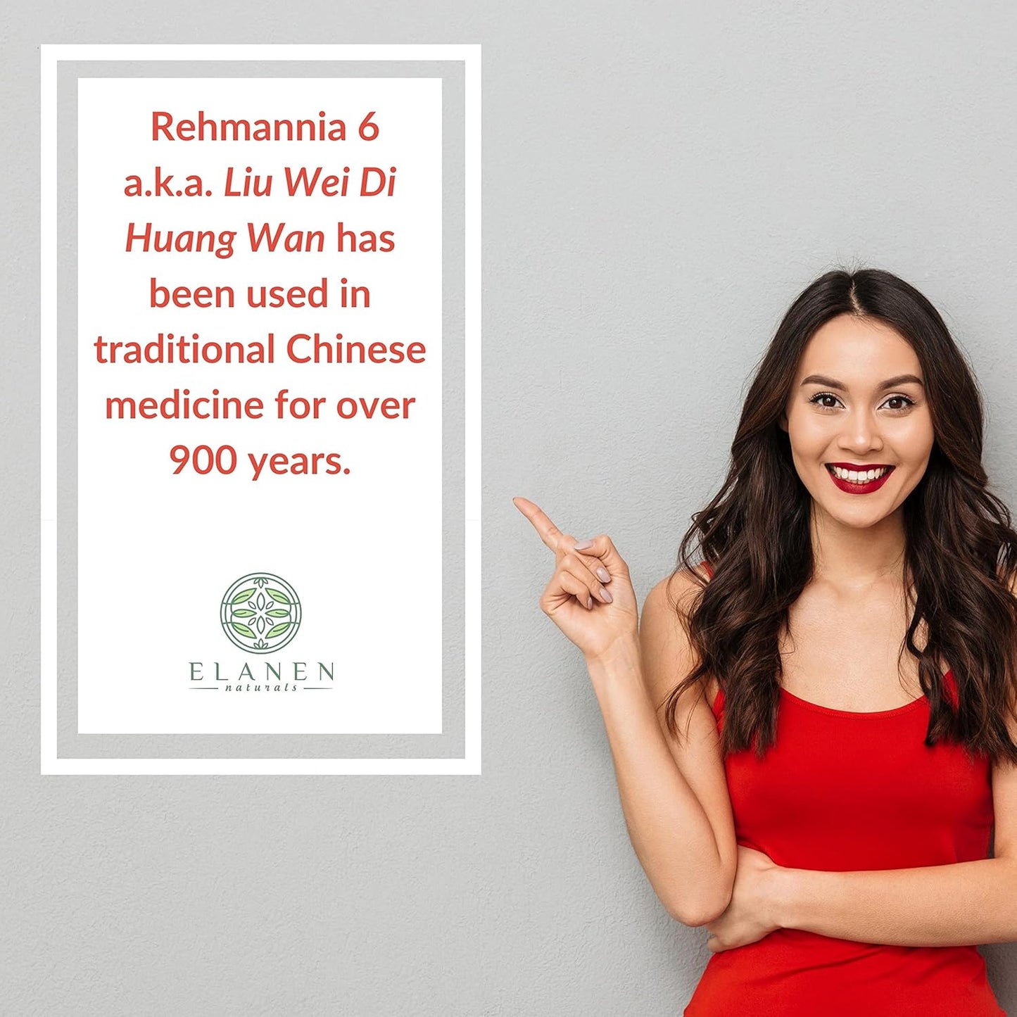 Elanen Naturals Liu Wei Di Huang Wan - Rehmannia 6 - Six Flavor Herbal Supplement - 100 Veg Caps