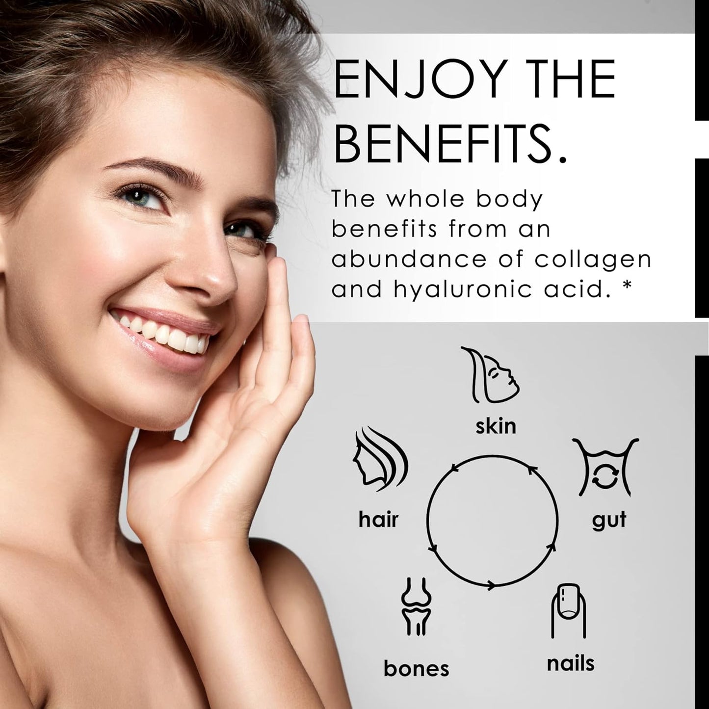 E´LAVONNE Amino Collagen C Powder - 3-Pack (180 Scoops) Marine Collagen Peptides with Hyaluronic Acid - Non GMO, Sugar-Free, Odorless - USA Made for Hair, Skin, Nails, Joints, and Gut Health