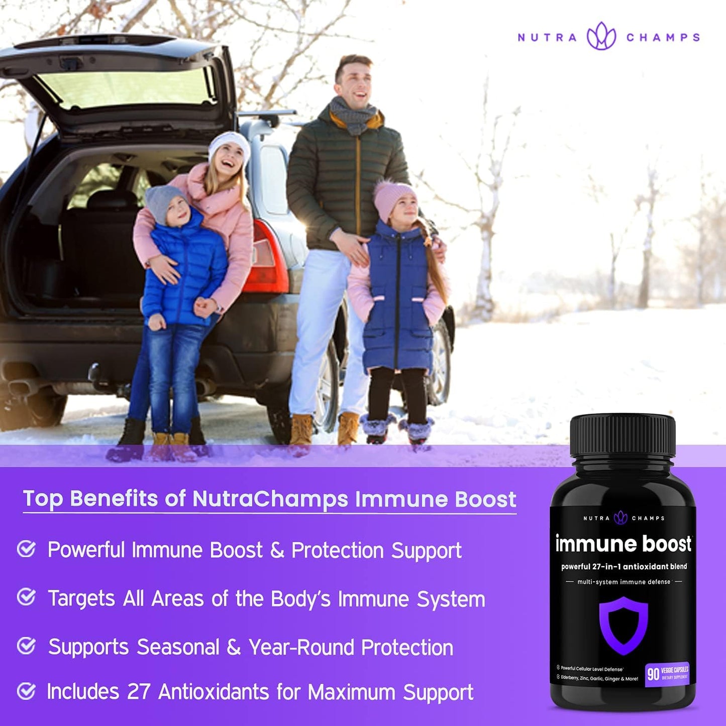 Elderberry and Immune Boost Bundle - NutraChamps (2-Pack) for Immune Support