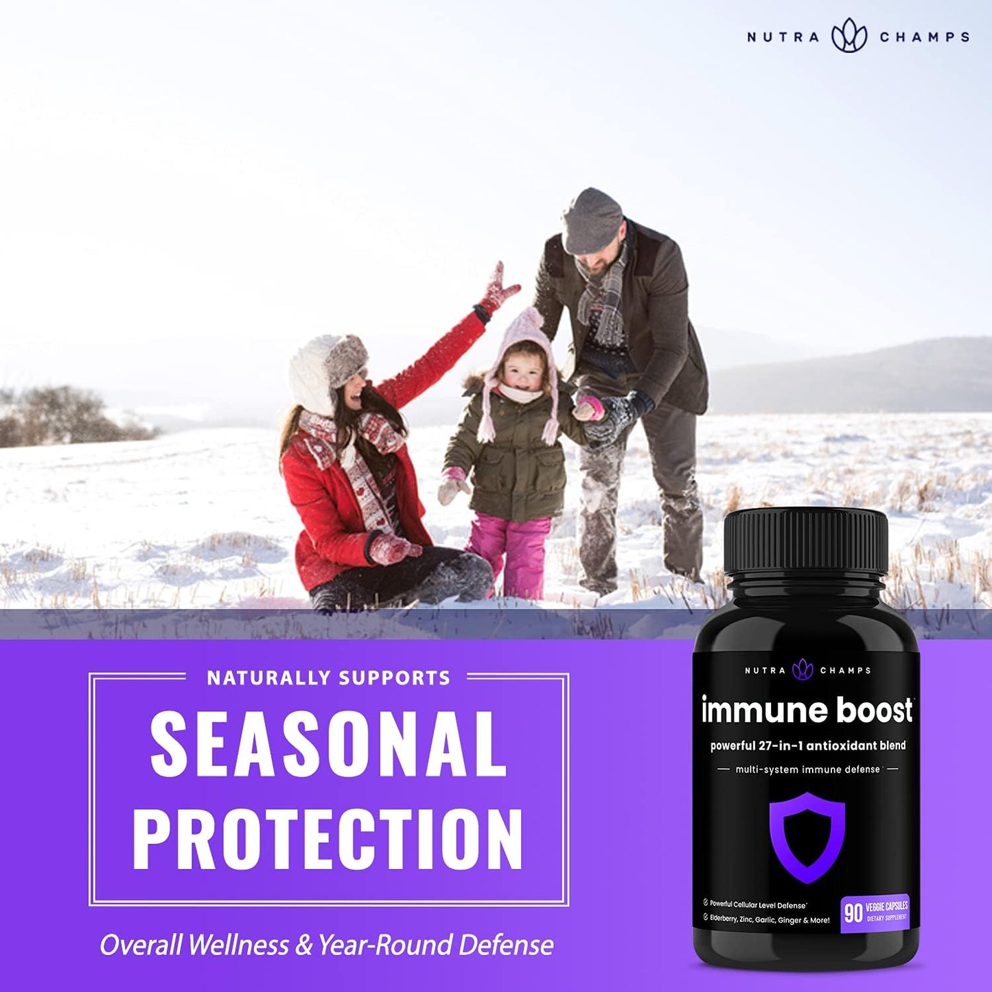 Elderberry and Immune Boost Bundle - NutraChamps (2-Pack) for Immune Support