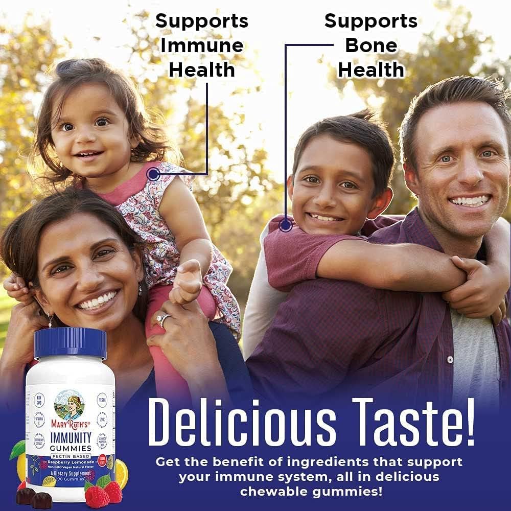 Elderberry and Vitamin C Gummies Bundle for Immune Support - Vegan Formula for Adults & Kids, Sugar-Free & Organic