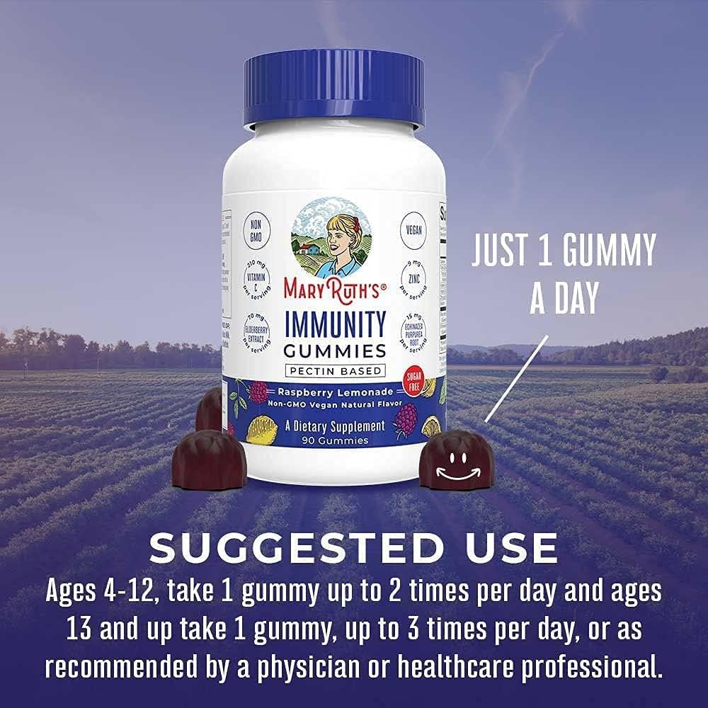 Elderberry and Vitamin C Gummies Bundle for Immune Support - Vegan Formula for Adults & Kids, Sugar-Free & Organic