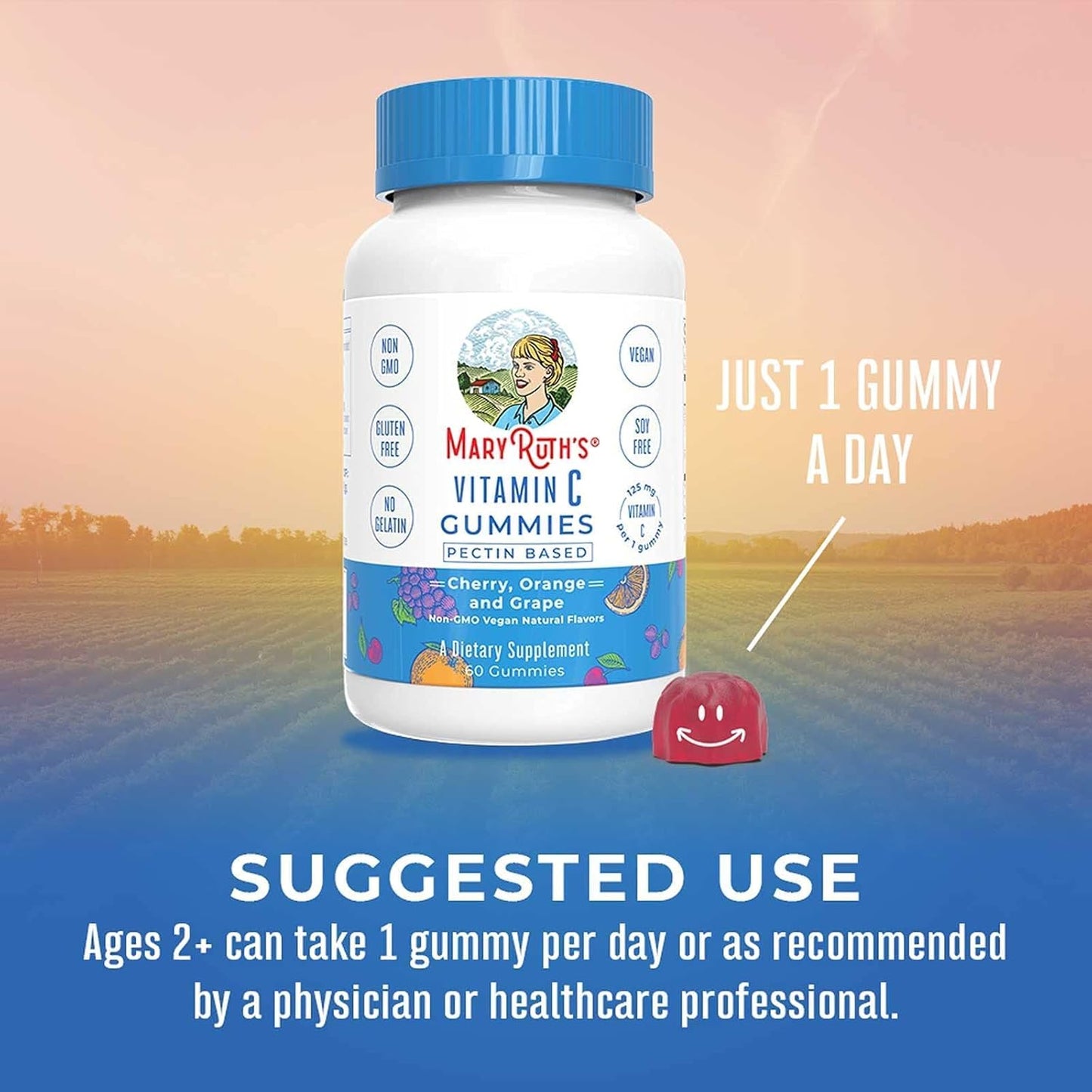 Elderberry and Vitamin C Gummies Bundle for Immune Support - Vegan Formula for Adults & Kids, Sugar-Free & Organic