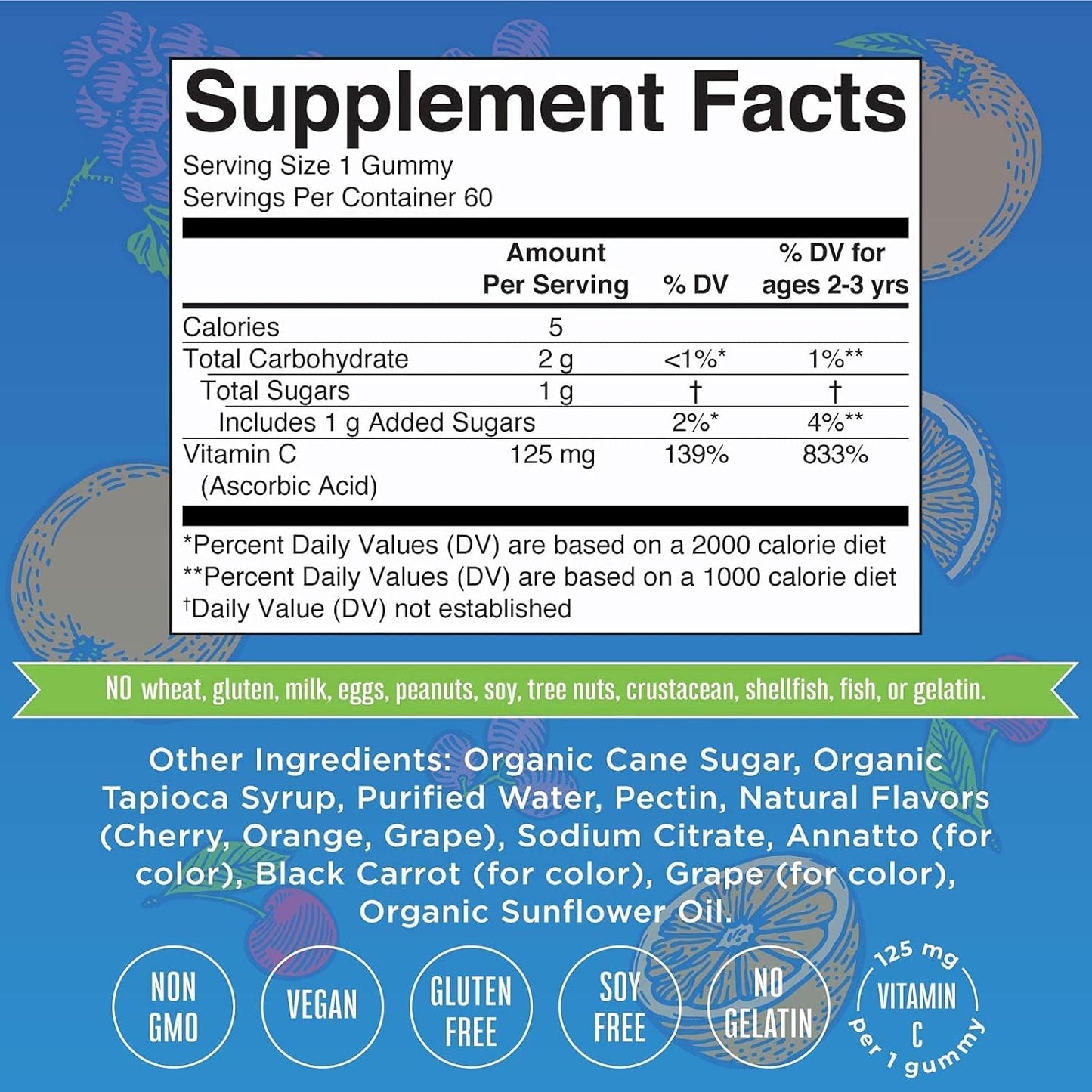 Elderberry and Vitamin C Gummies Bundle for Immune Support - Vegan Formula for Adults & Kids, Sugar-Free & Organic