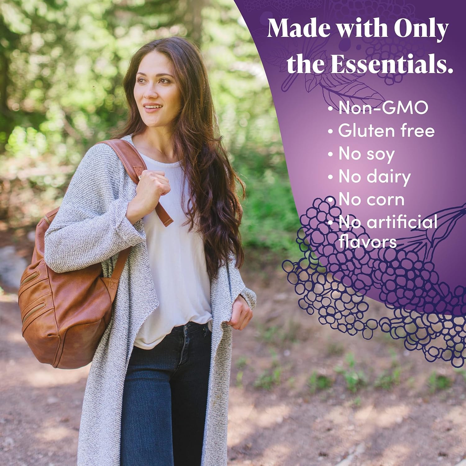 Elderberry Chews with EpiCor & Vitamin C for Immune Support - 30 Tablets, 10 Servings