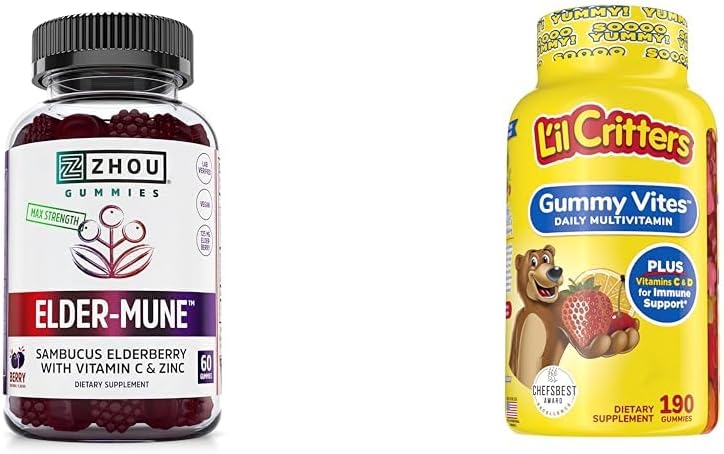 Elderberry Gummies and Gummy Multivitamin Bundle - 60 and 190 Gummies