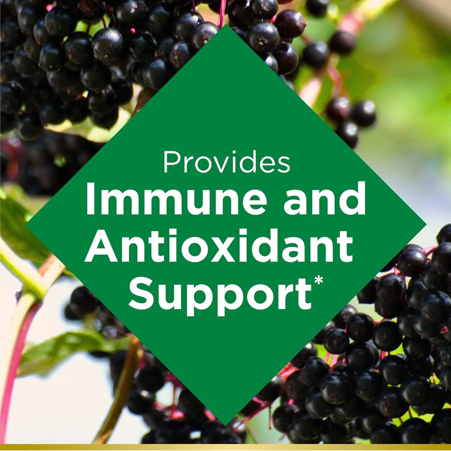 Elderberry Gummies for Immune Support with Vitamins A, C, D, E, Zinc - 80 Gummies