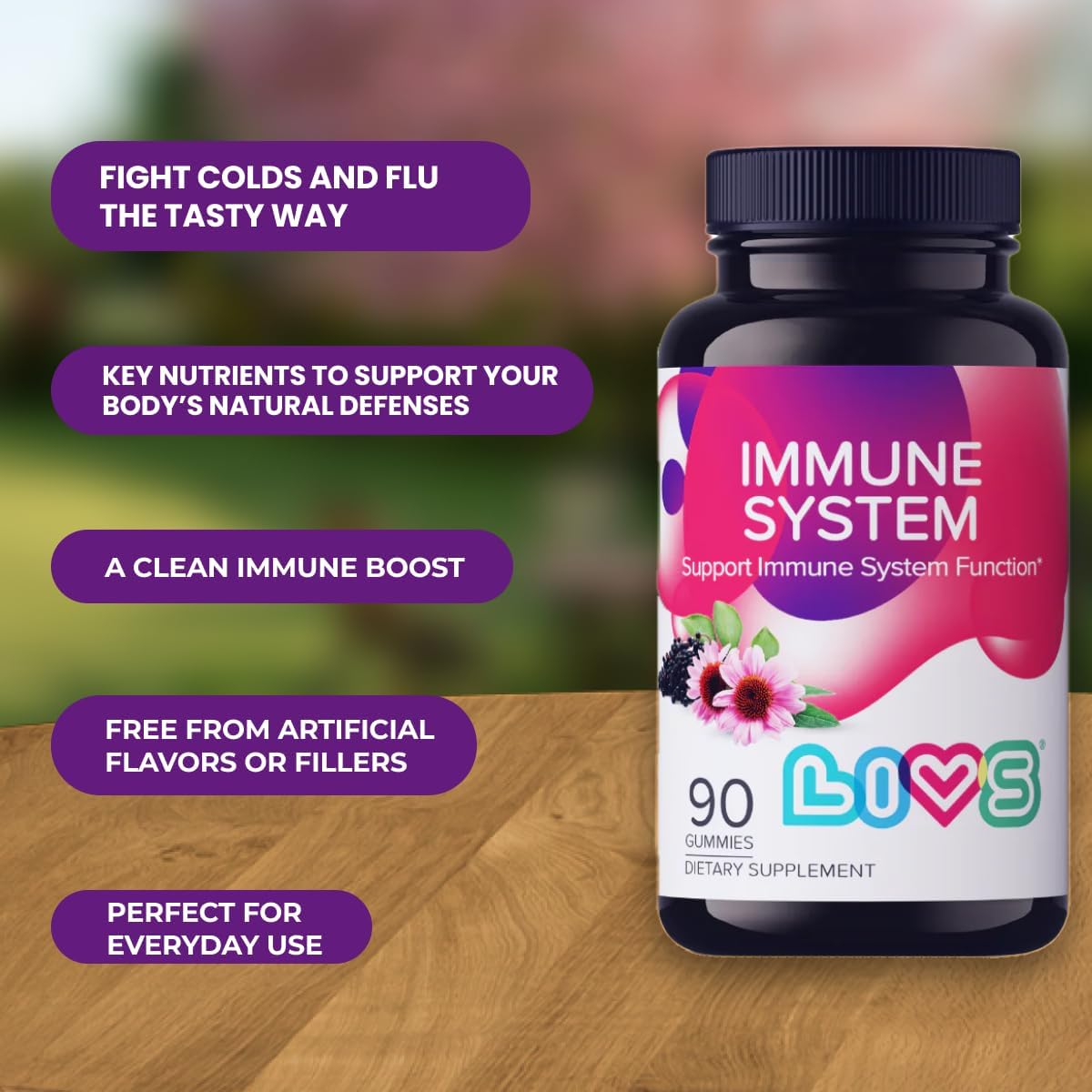 Elderberry Gummies for Immune System Support with Sambucus, Propolis, Echinacea, Vitamin C - 180 Count