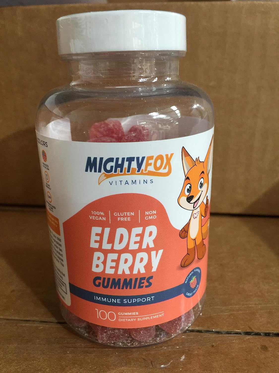 Elderberry Gummies for Kids with Sambucus, Echinacea, Propolis, Vitamin C - Vegan, Gluten Free, Non GMO - Raspberry Flavor - 200 Gummies
