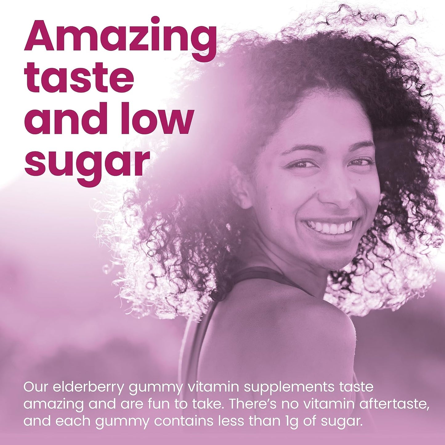 Elderberry Gummies with Vitamin C and Zinc for Adults - Vegan Immune Support with Low Sugar - Allergen Free (50 Ct) - BoostGo Australia