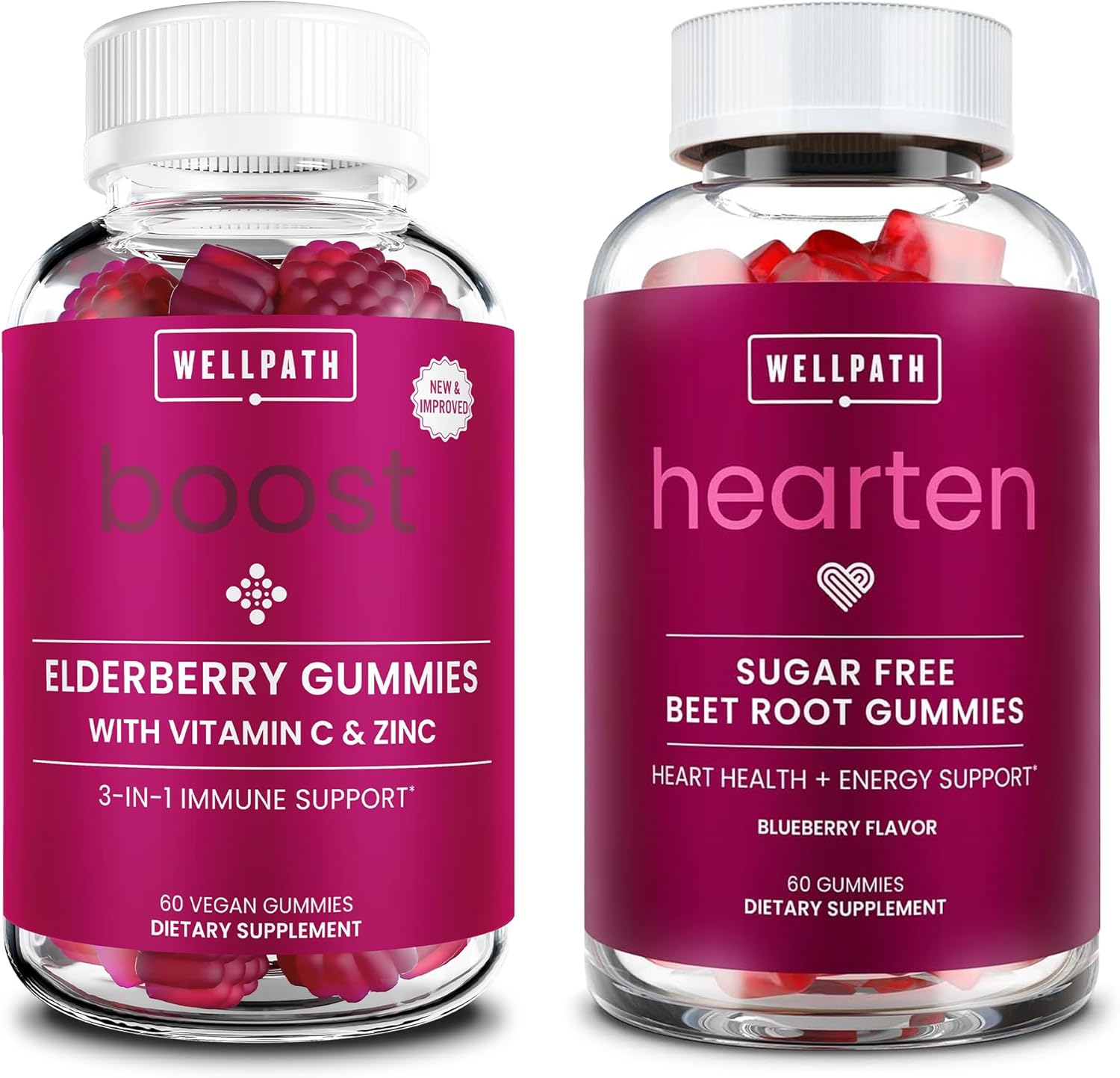 Elderberry Gummies with Zinc and Beet Root - 60 Ct Each by WellPath Boost