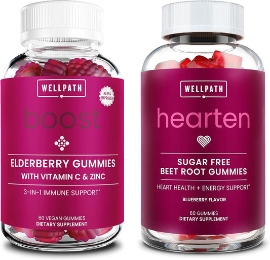 Elderberry Gummies with Zinc and Beet Root - 60 Ct Each by WellPath Boost