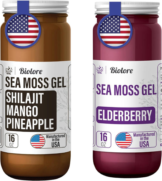 Elderberry-Infused Biolore Sea Moss Gel with Shilajit
