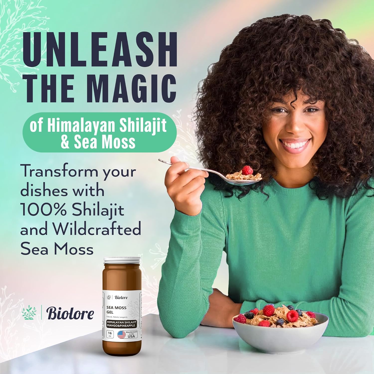 Elderberry-Infused Biolore Sea Moss Gel with Shilajit