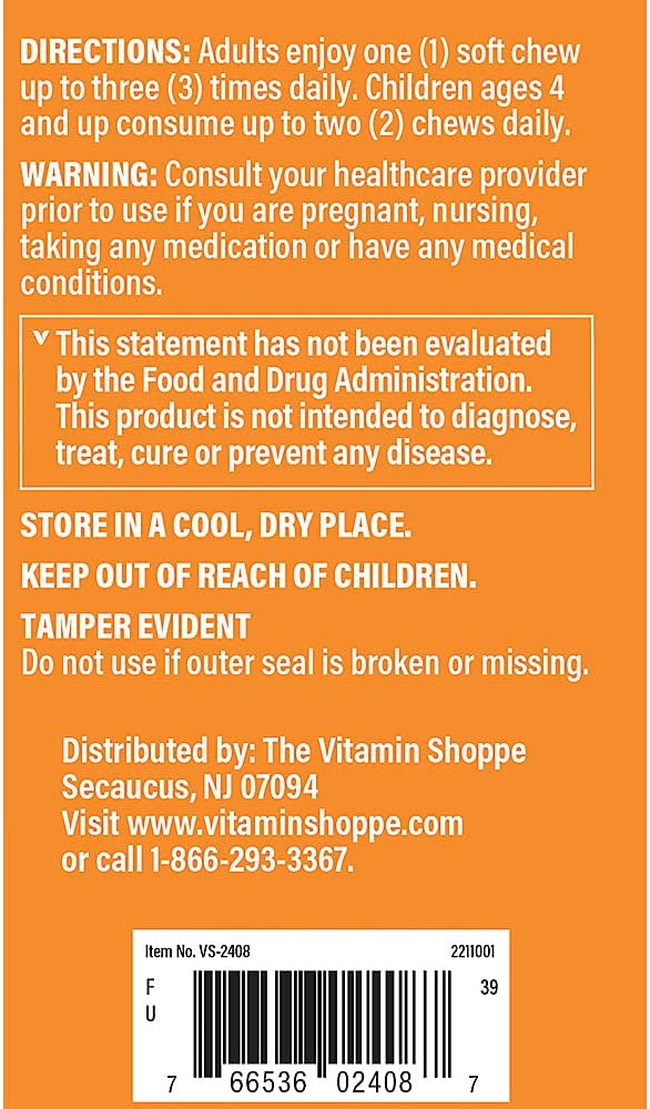 Elderberry, Zinc, and Vitamin C Soft Chews for Immune Support - Mixed Berry Flavor - 60 Soft Chews