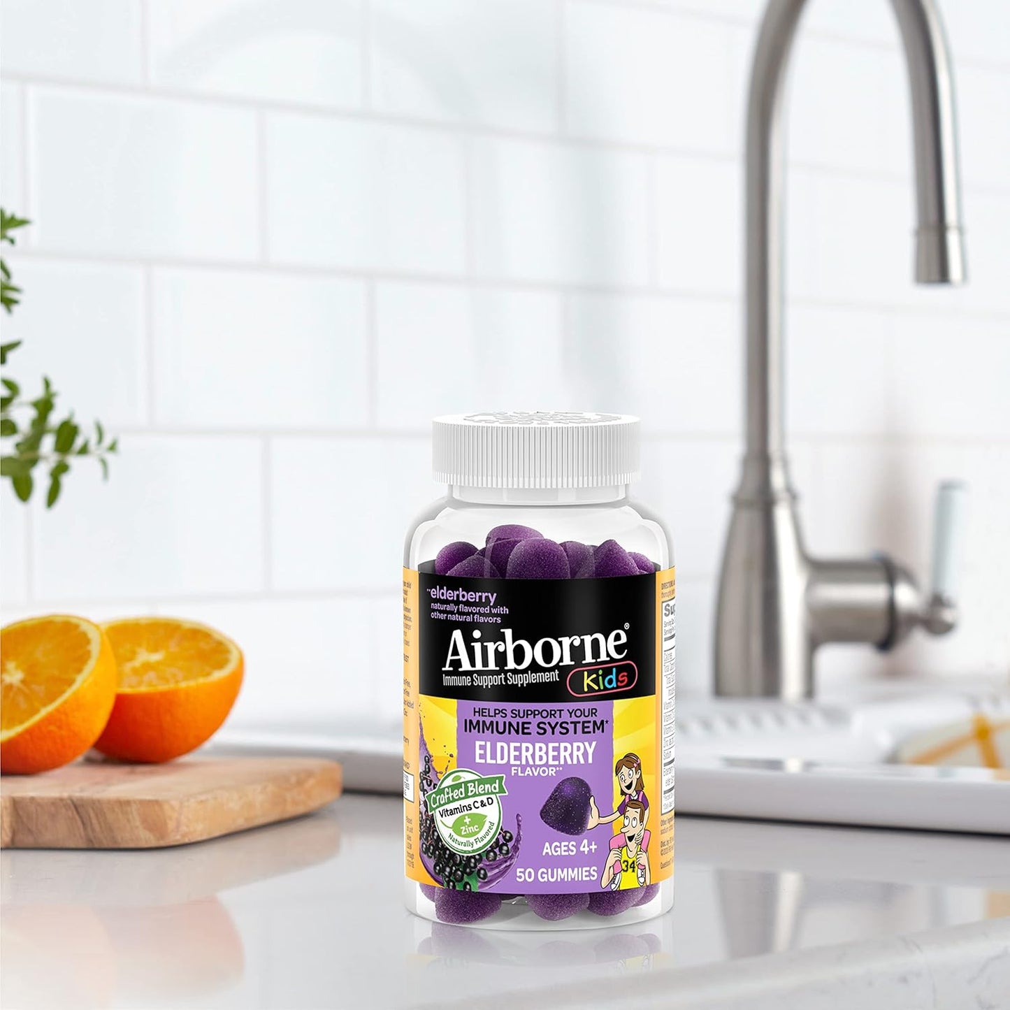 Elderberry + Zinc & Vitamin C Gummies for Kids - Immune Support with Antioxidants - 50 Gummies - Elderberry Flavor - BoostGo Australia