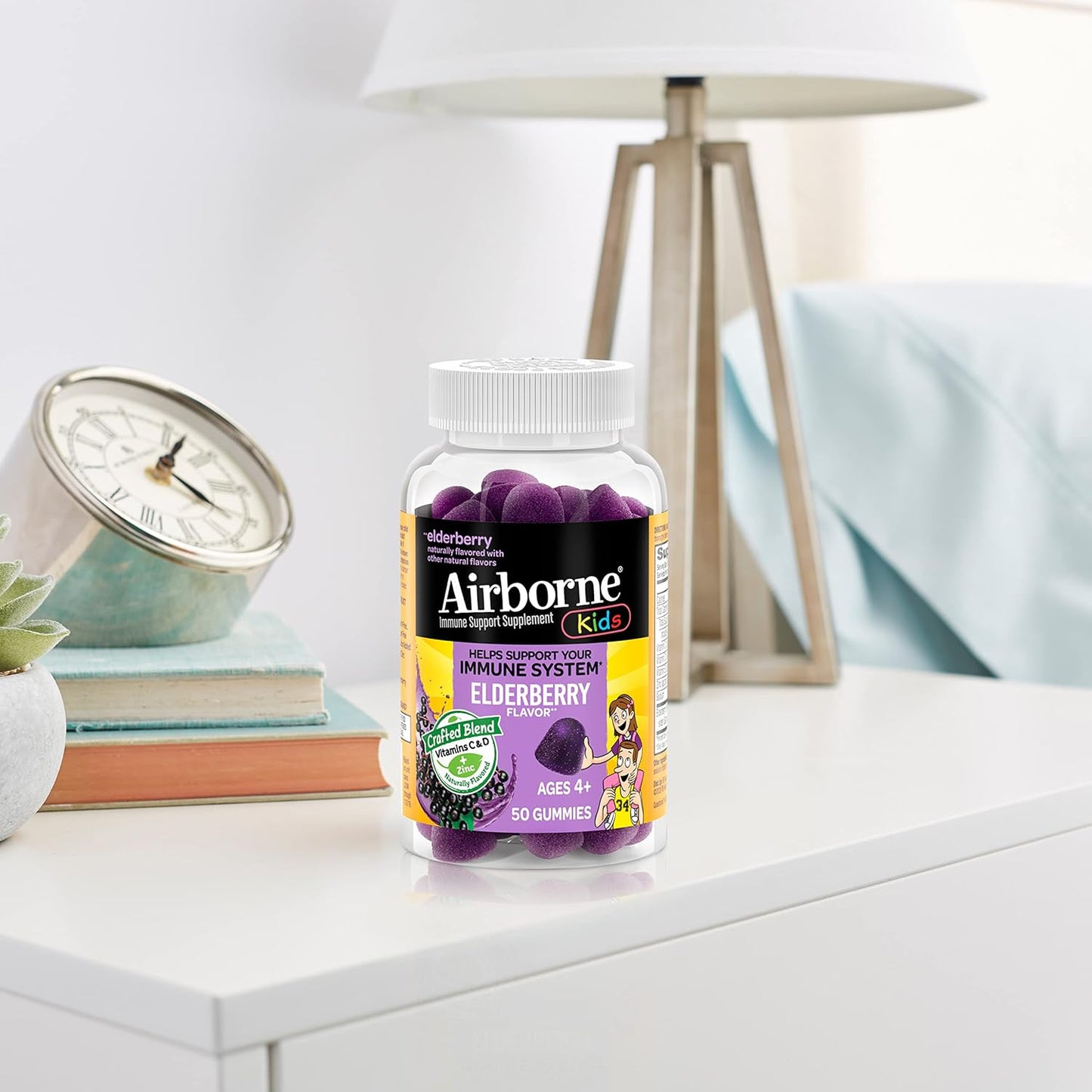 Elderberry + Zinc & Vitamin C Gummies for Kids - Immune Support with Antioxidants - 50 Gummies - Elderberry Flavor - BoostGo Australia