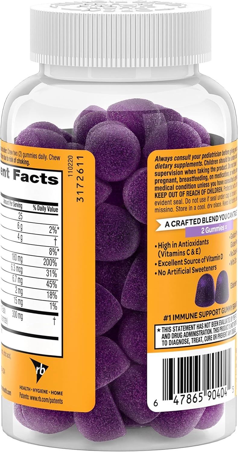 Elderberry + Zinc & Vitamin C Gummies for Kids - Immune Support with Antioxidants - 50 Gummies - Elderberry Flavor - BoostGo Australia