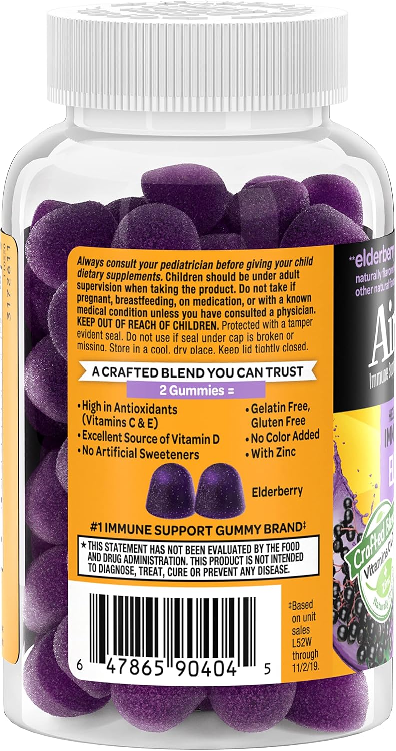 Elderberry + Zinc & Vitamin C Gummies for Kids - Immune Support with Antioxidants - 50 Gummies - Elderberry Flavor - BoostGo Australia